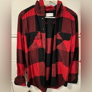 Aritzia hooded flannel
